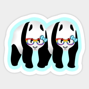 Gay Pride Panda Bears Sticker